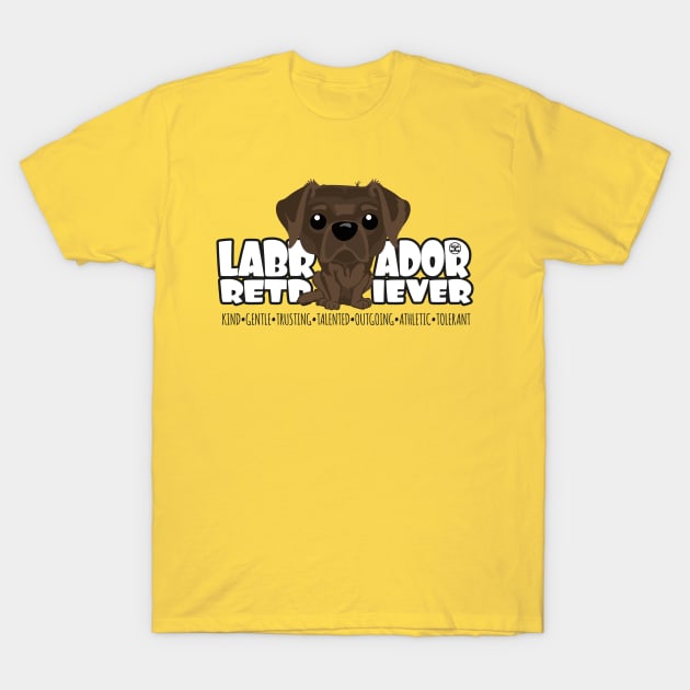 Labrador Retriever (Choco) - DGBighead T-Shirt by DoggyGraphics